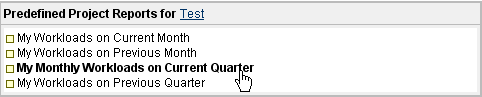 FragmentPortlet Predefined Report